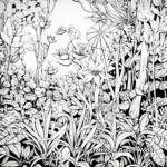 Detailed Jungle Flora for Advanced Coloring 3