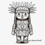 Detailed Kachina Doll Coloring Pages for Adults 1