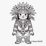 Detailed Kachina Doll Coloring Pages for Adults 2