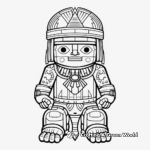 Detailed Kachina Doll Coloring Pages for Adults 3