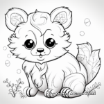 Detailed Kawaii Red Panda Coloring Pages for Adults 2