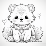 Detailed Kawaii Red Panda Coloring Pages for Adults 3
