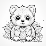 Detailed Kawaii Red Panda Coloring Pages for Adults 4