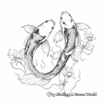 Detailed Koi Fish Pair Coloring Pages 1