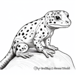 Detailed Leopard Gecko Coloring Pages for Adults 1