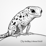 Detailed Leopard Gecko Coloring Pages for Adults 2