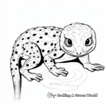 Detailed Leopard Gecko Coloring Pages for Adults 3