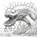 Detailed Leviathan Coloring Pages for Adults 1