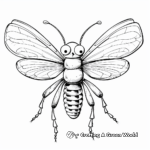 Detailed Lightning Bug Coloring Pages for Adults 2