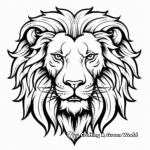 Detailed Lion Head Coloring Pages for Artists 2