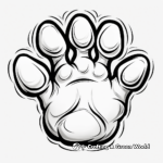 Detailed Lion Paw Print Coloring Pages 4