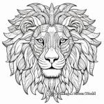 Detailed Lion's Mane Coloring Pages 1