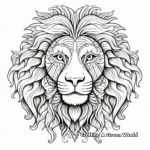 Detailed Lion's Mane Coloring Pages 2