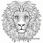 Detailed Lion's Mane Coloring Pages 3