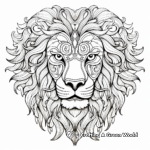 Detailed Lion's Mane Coloring Pages 4