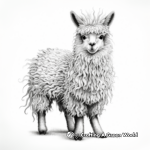 Detailed Llamacorn Coloring Pages for Adults 2