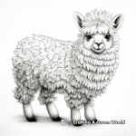 Detailed Llamacorn Coloring Pages for Adults 3