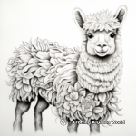 Detailed Llamacorn Coloring Pages for Adults 4