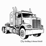 Detailed Logging Semi Truck Trailer Coloring Sheets 1