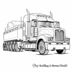 Detailed Logging Semi Truck Trailer Coloring Sheets 3
