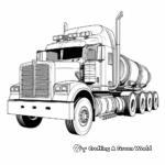 Detailed Logging Semi Truck Trailer Coloring Sheets 4