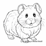 Detailed Long-Haired Hamster Coloring Pages 1