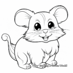 Detailed Long-Haired Hamster Coloring Pages 4