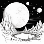 Detailed Lunar Eclipse Coloring Pages for Adults 2