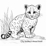Detailed Marbled Cat Wildcat Coloring Pages 1