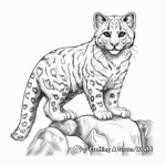 Detailed Marbled Cat Wildcat Coloring Pages 2