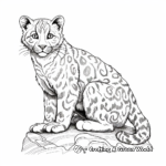 Detailed Marbled Cat Wildcat Coloring Pages 3