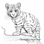 Detailed Marbled Cat Wildcat Coloring Pages 4
