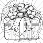 Detailed Mosaic Present Design for Adult Coloring 1