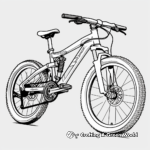 Detailed Mountain Bike Gear Coloring Pages 1