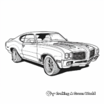 Detailed Muscle Car Coloring Pages for Adults 1
