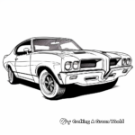 Detailed Muscle Car Coloring Pages for Adults 2