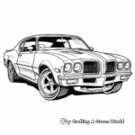 Detailed Muscle Car Coloring Pages for Adults 4