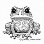 Detailed Mushroom Frog Coloring Pages for Adults 4