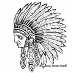 Detailed Native American Headdress Coloring Pages 1