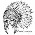 Detailed Native American Headdress Coloring Pages 2