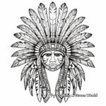Detailed Native American Headdress Coloring Pages 3