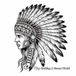 Detailed Native American Headdress Coloring Pages 4