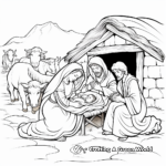 Detailed Nativity Scene Coloring Pages 4