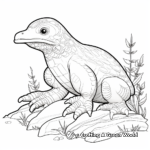Detailed Naturalistic Platypus Coloring Pages 3