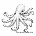 Detailed Octopus Coloring Sheets 4