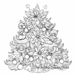 Detailed Ornament-Filled Tree Coloring Pages for Adults 4