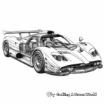 Detailed Pagani Zonda SuperCar Coloring Pages for Adults 4