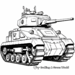 Detailed Panzer tank Coloring Pages for Adults 1