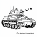 Detailed Panzer tank Coloring Pages for Adults 2
