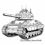 Detailed Panzer tank Coloring Pages for Adults 3
